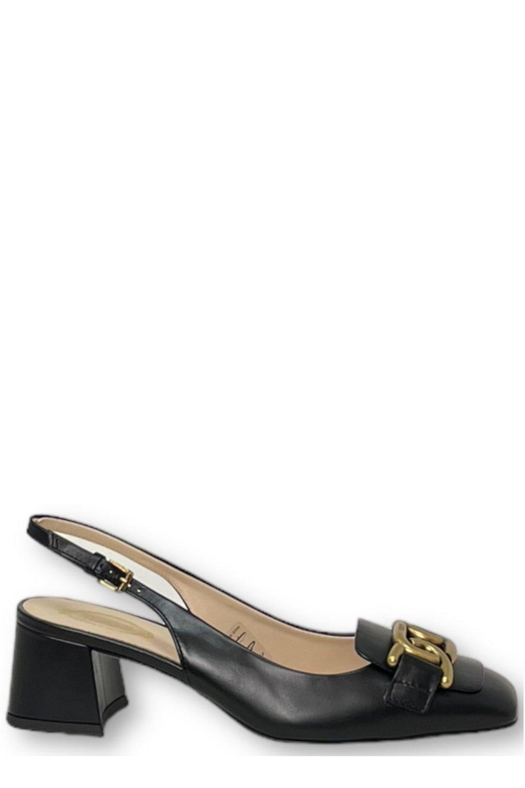Tod's Kate 饰牌后空高跟鞋