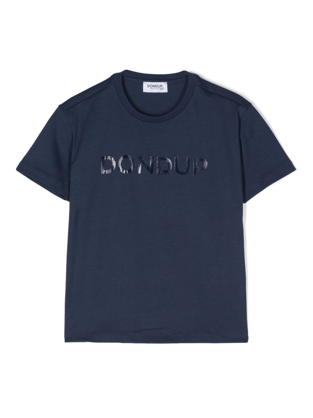 DONDUP KIDS logo印花棉T恤 - 蓝色
