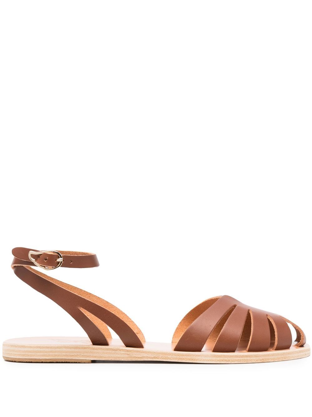 Ancient Greek Sandals Aella 平底凉鞋 - 褐色