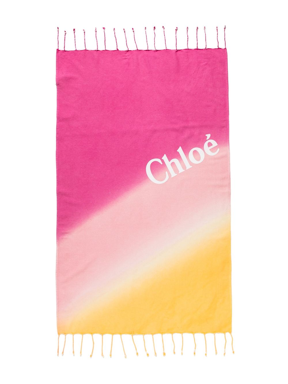Chloé Kids 渐变色效果沙滩毛巾 - 粉色