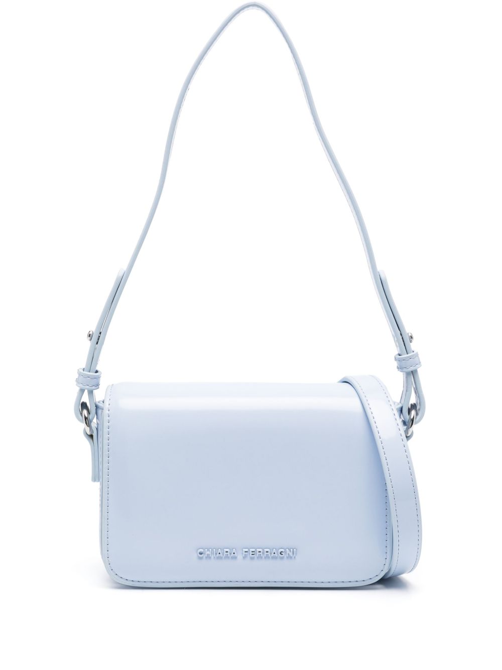 Chiara Ferragni logo单肩包 - 蓝色