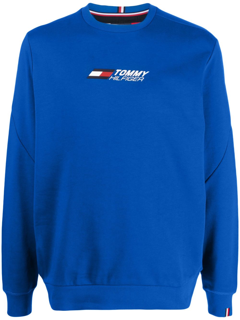 Tommy Hilfiger logo印花棉卫衣 - 蓝色