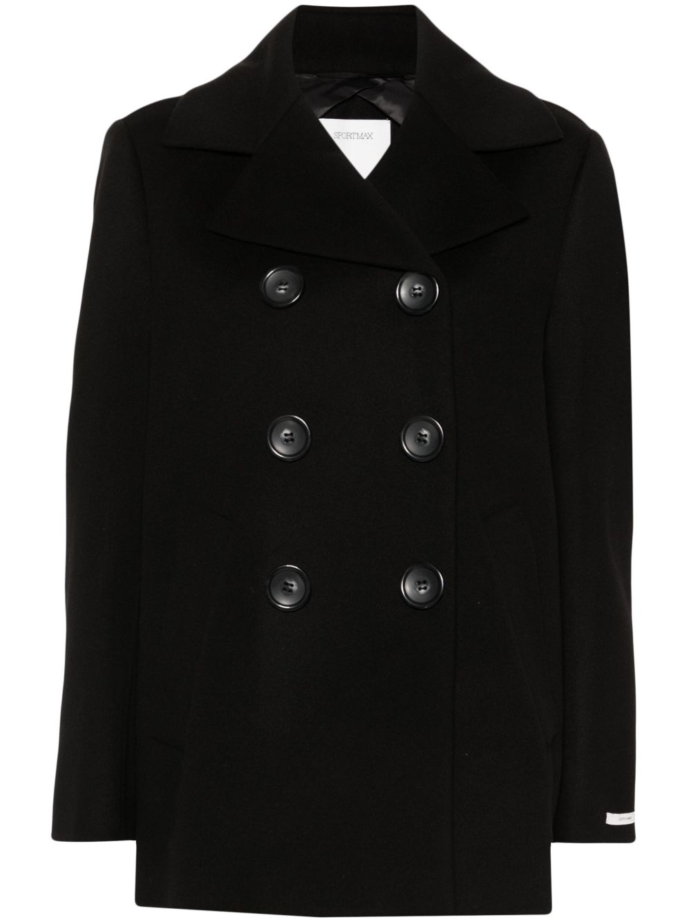 Sportmax Livorno 羊毛水手短外套 - 黑色
