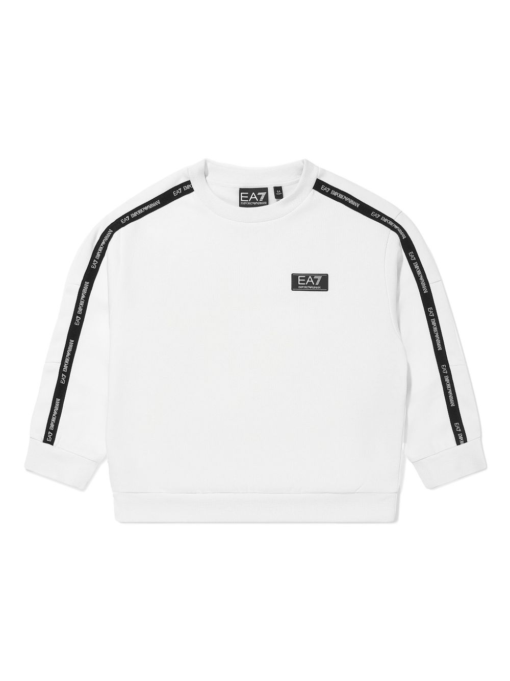 Emporio Armani Kids logo饰带卫衣 - 白色