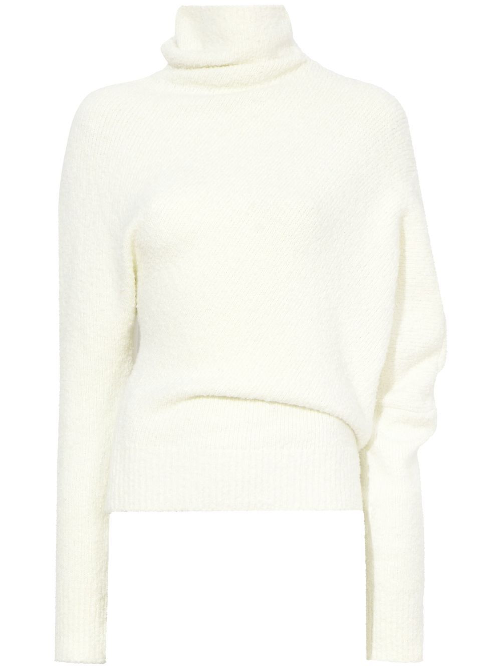 Proenza Schouler Fuzzy Boucle 不对称毛衣 - 白色