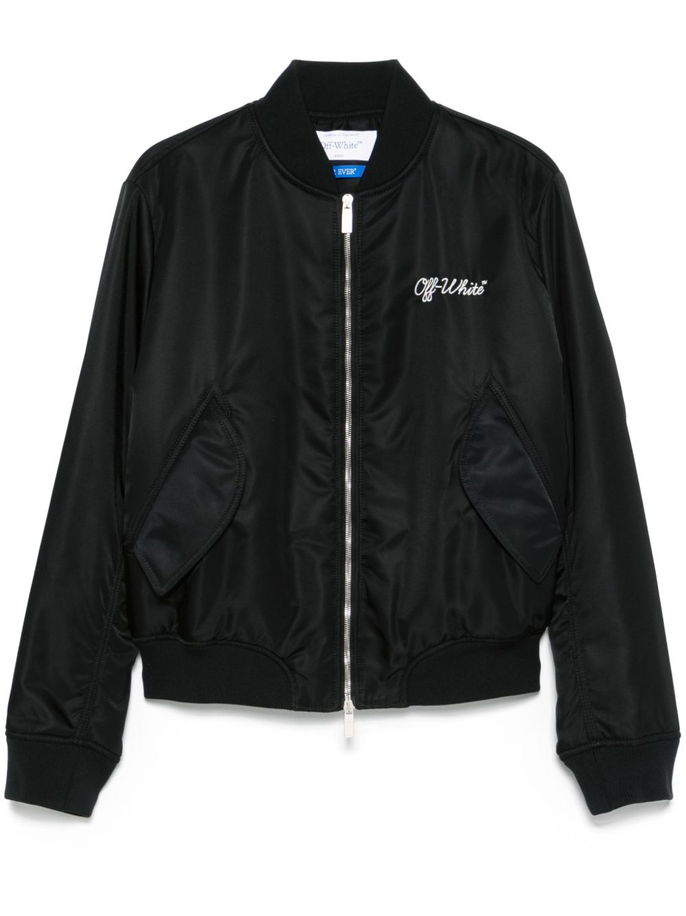 Off-White Script NYL 飞行员夹克 - 黑色