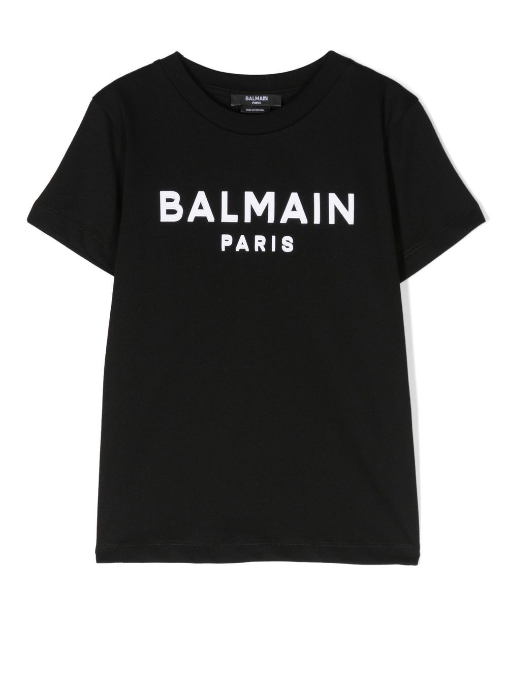 Balmain Kids logo印花棉T恤 - 黑色