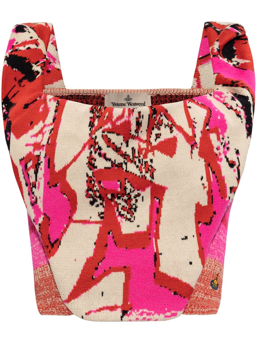Vivienne Westwood 方领针织上衣 - 粉色