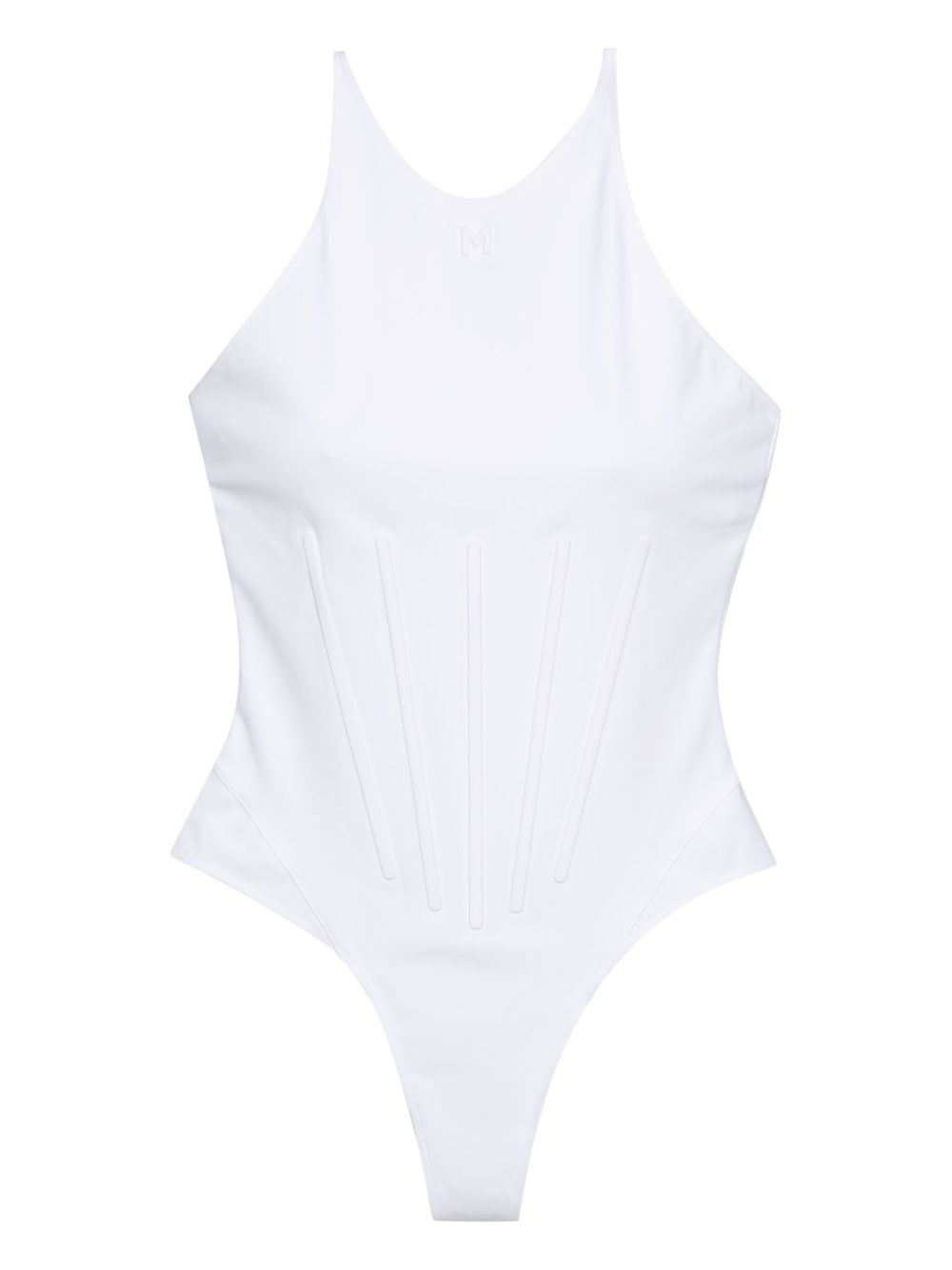 Mugler Corseted 连体泳衣 - 白色