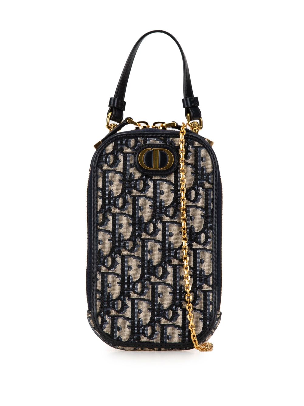 Christian Dior Pre-Owned Oblique 30 Montaigne 斜挎手机包（2022年典藏款） - 蓝色