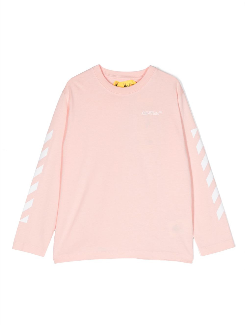 Off-White Kids 箭头印花长袖T恤 - 粉色