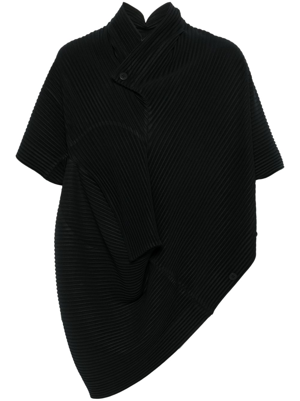 Homme Plissé Issey Miyake asymmetric T-shirt - 黑色