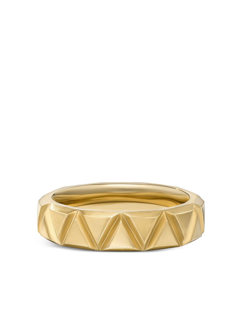 David Yurman 18K黄金 Faceted Band 戒指 - 金色