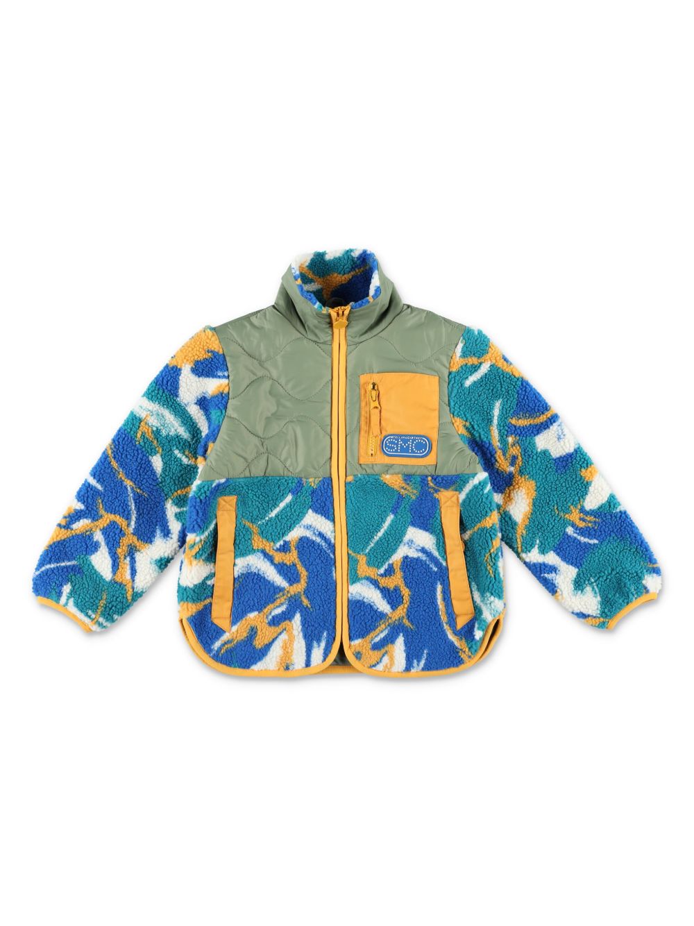 Stella McCartney Kids Teddi 人造皮毛一体夹克 - 蓝色