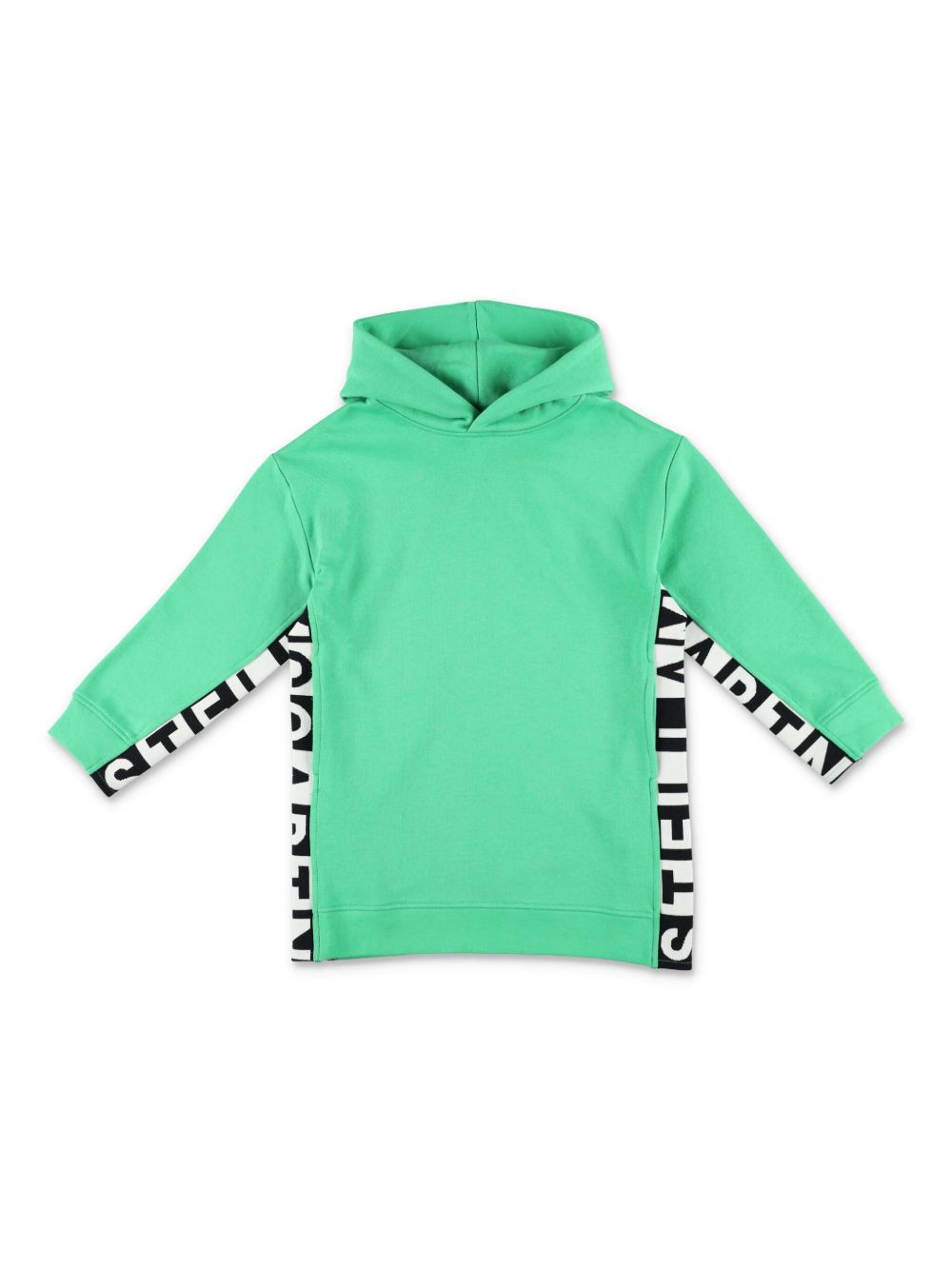 Stella McCartney Kids logo印花连帽连衣裙 - 绿色