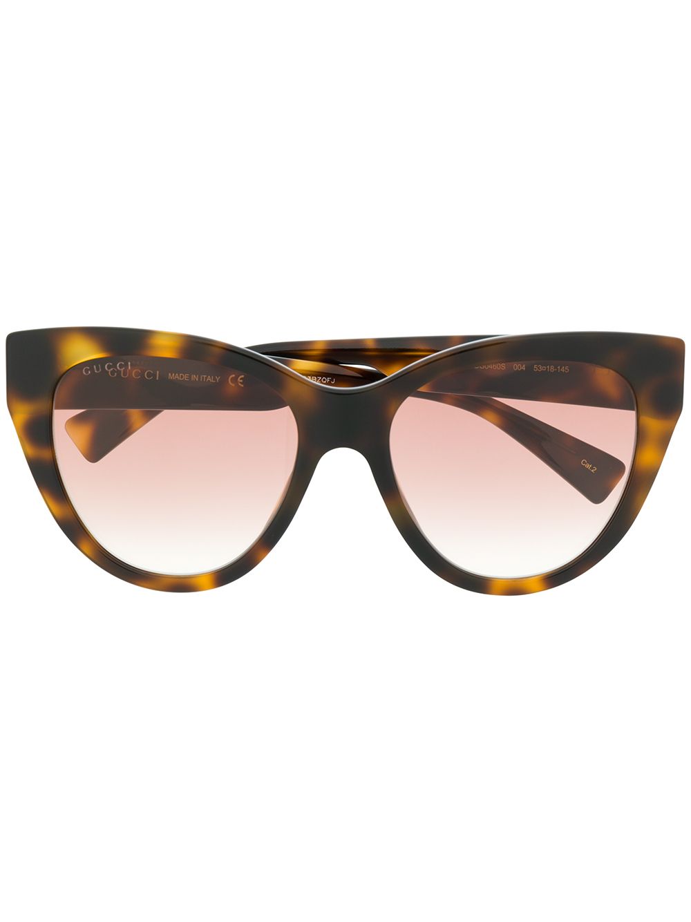 Gucci Eyewear 猫眼框太阳眼镜 - 褐色