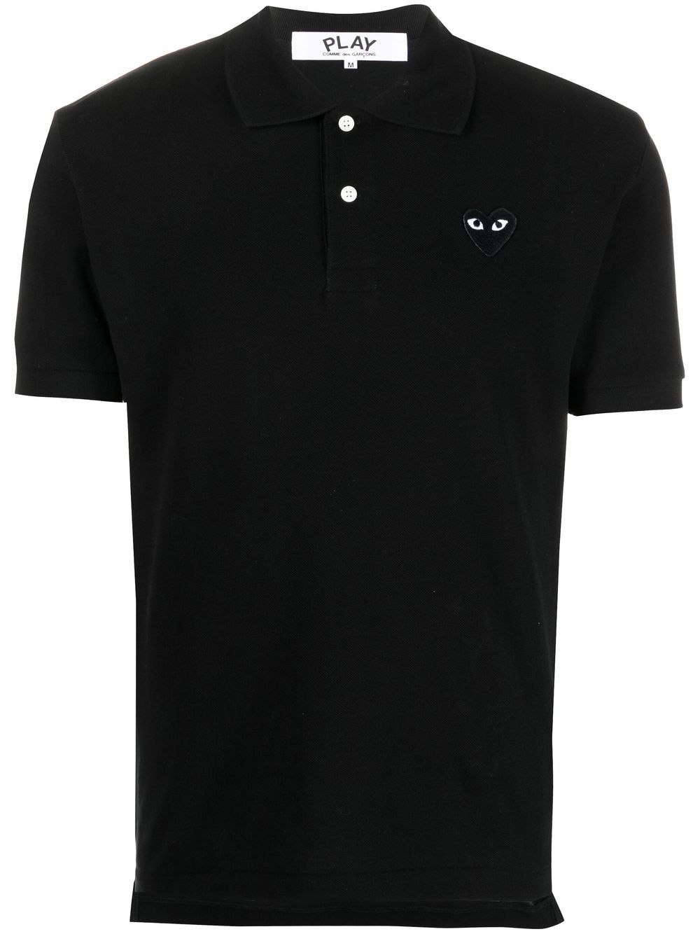 Comme Des Garçons Play 刺绣logo polo衫 - 黑色
