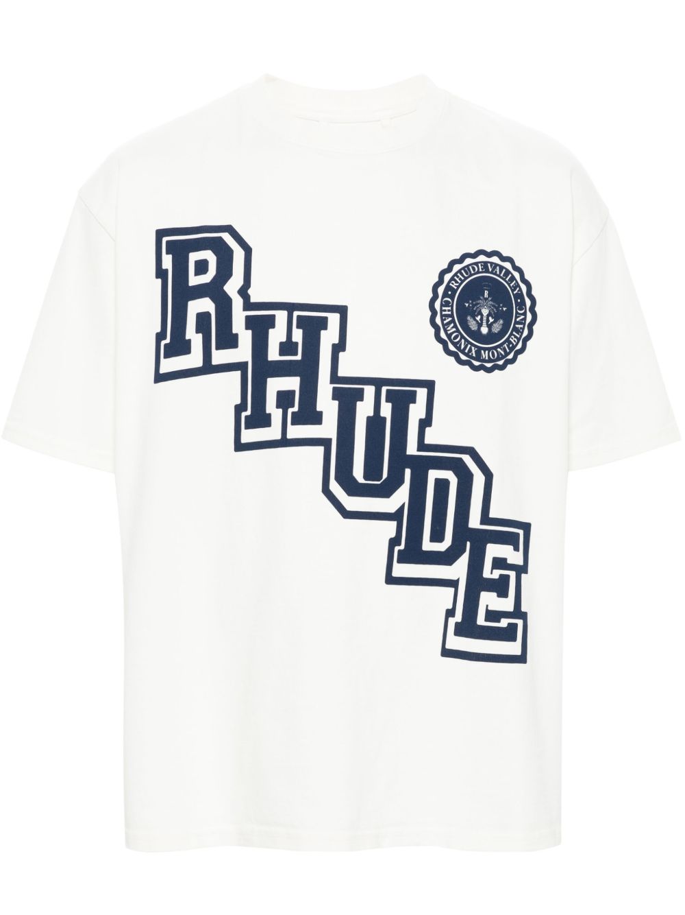 RHUDE logo印花棉T恤 - 中性色