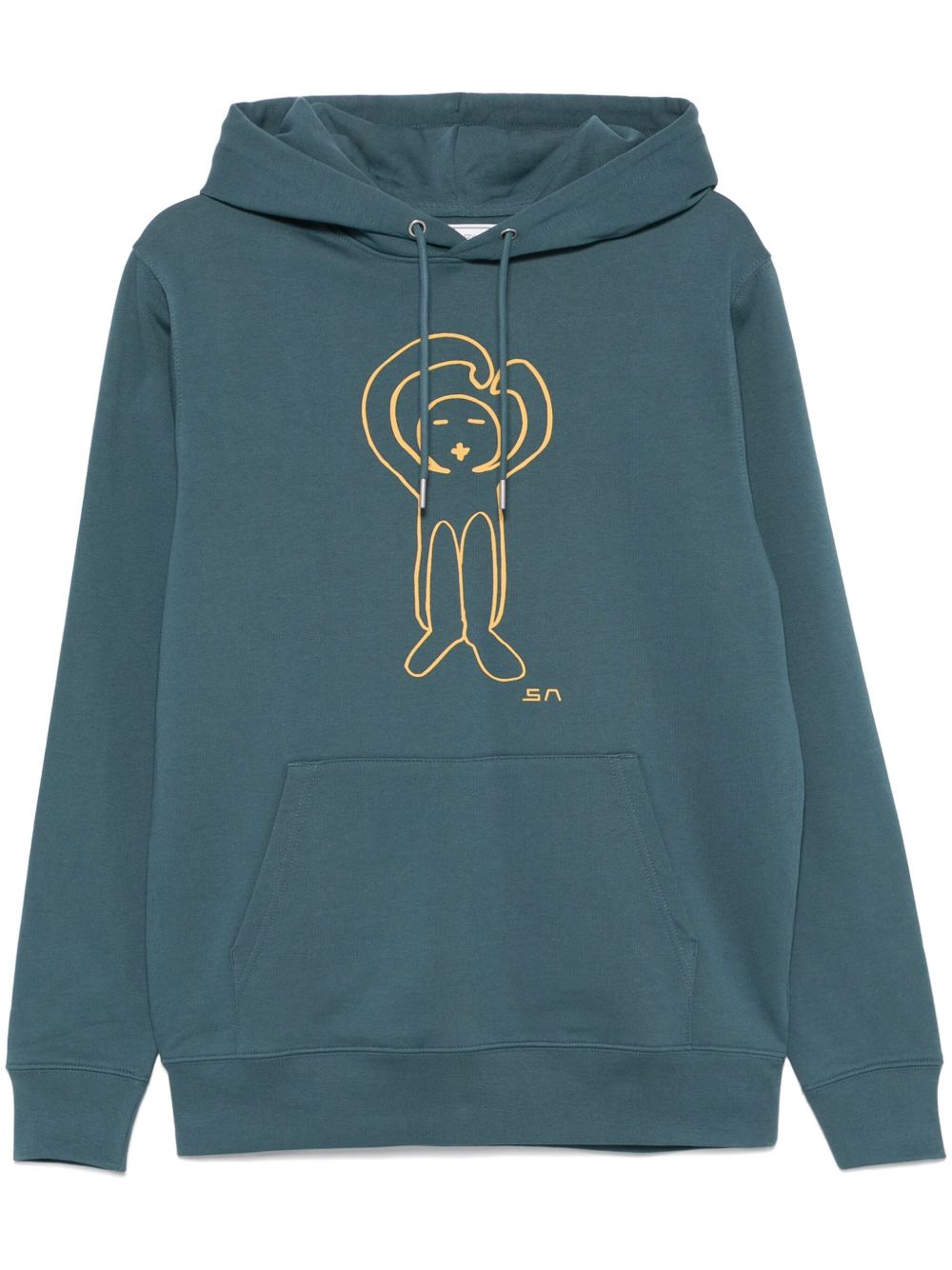 Société Anonyme logo印花连帽衫 - 绿色