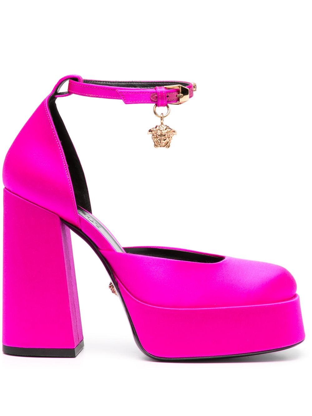 Versace Medusa Aevitas 缎面高跟鞋 - 粉色
