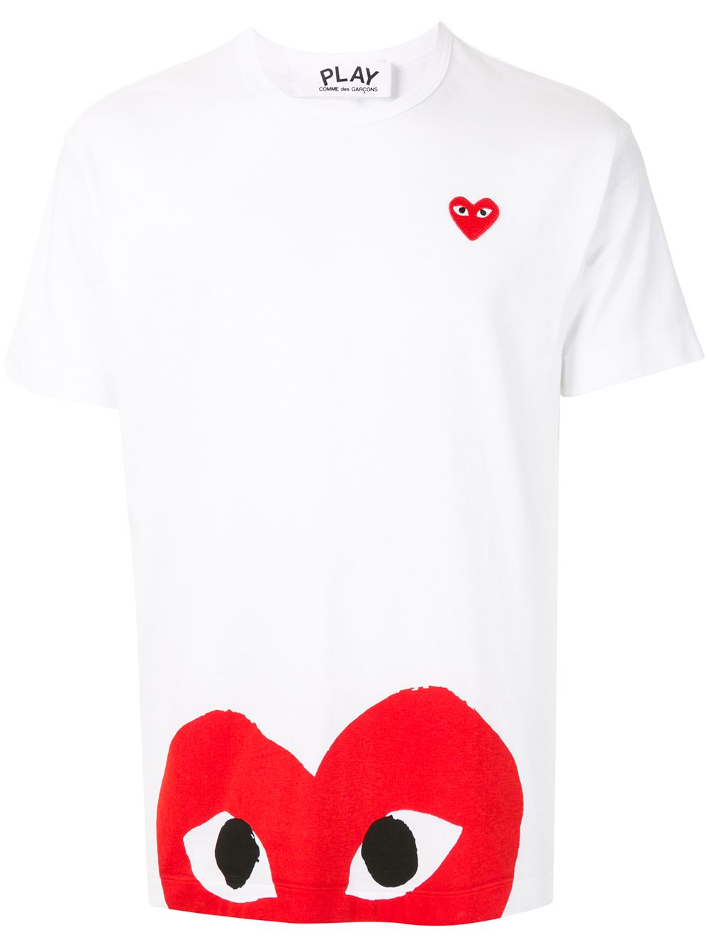 Comme Des Garçons Play logo印花T恤 - 白色