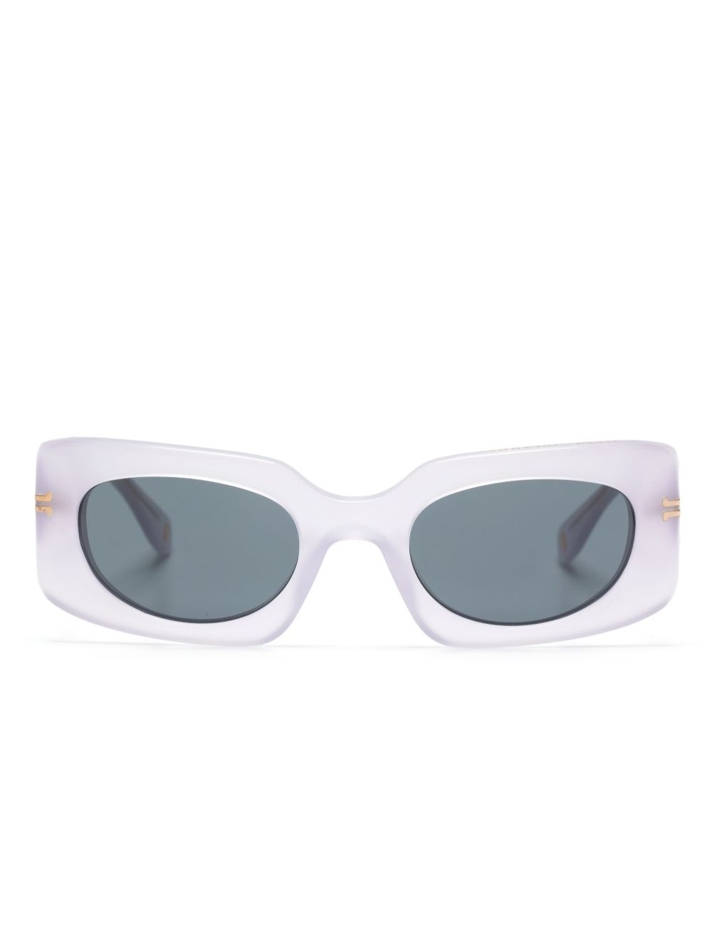 Marc Jacobs Eyewear logo雕刻长方形镜框太阳眼镜 - 紫色
