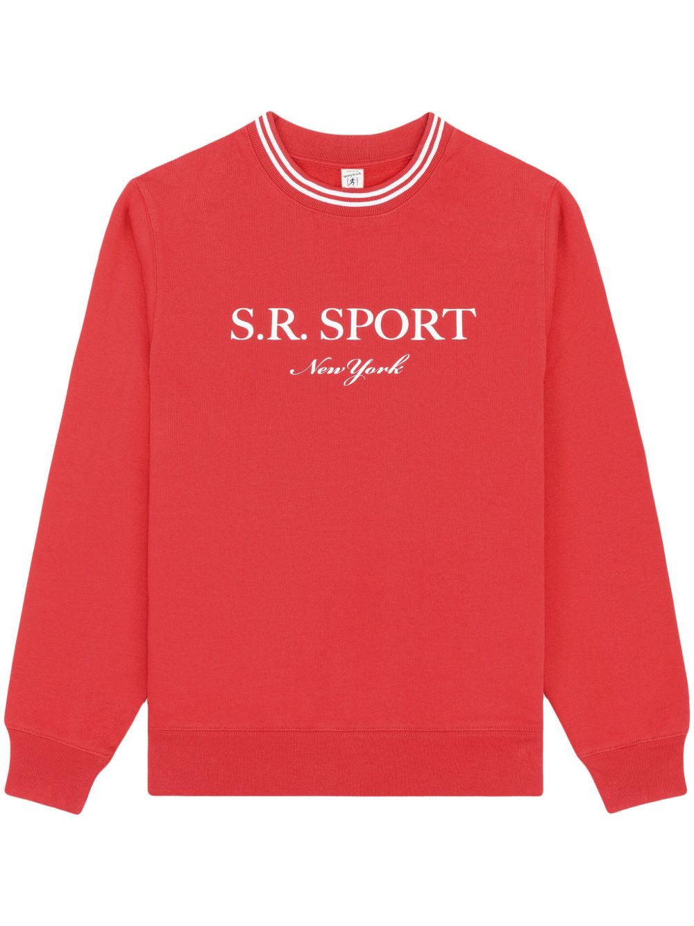 Sporty & Rich logo印花圆领卫衣 - 红色
