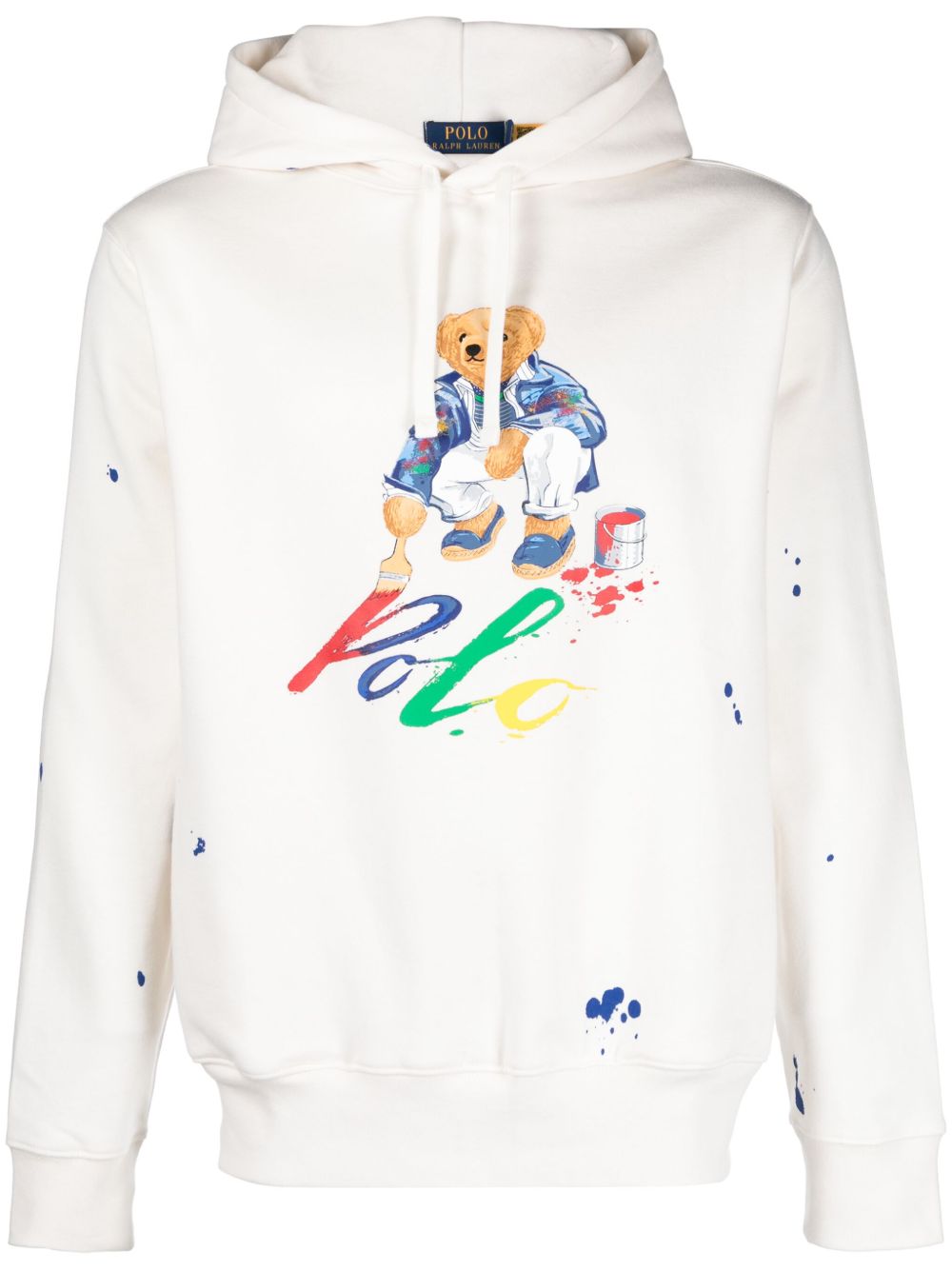 Polo Ralph Lauren 泼漆效果棉质混纺连帽衫 - 中性色