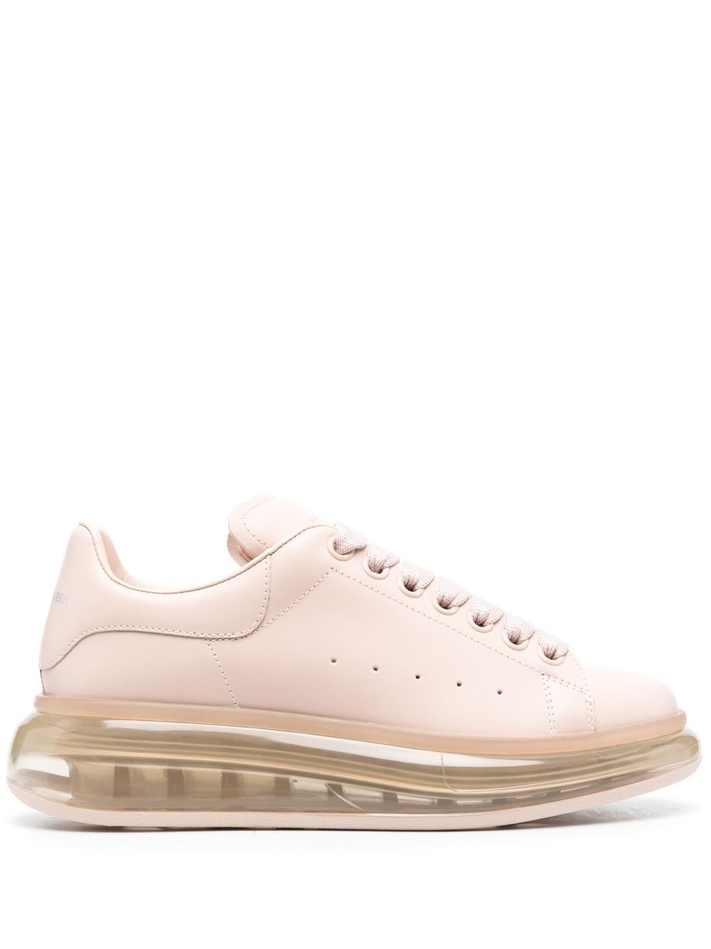 Alexander McQueen 厚底皮质运动鞋 - 粉色