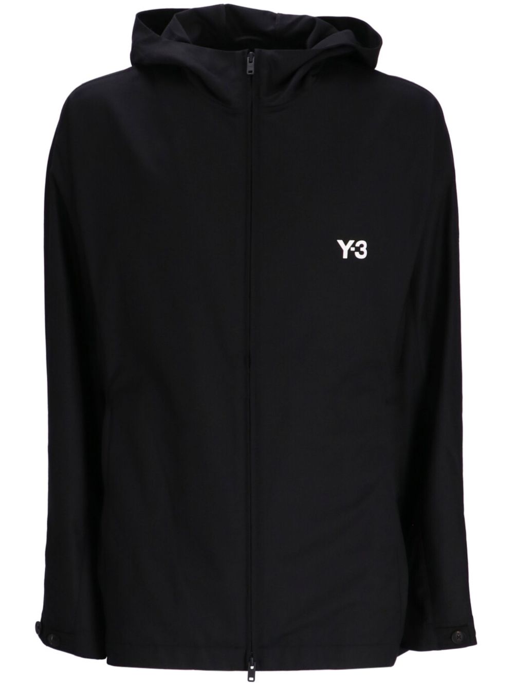 Y-3 logo印花运动夹克 - 黑色