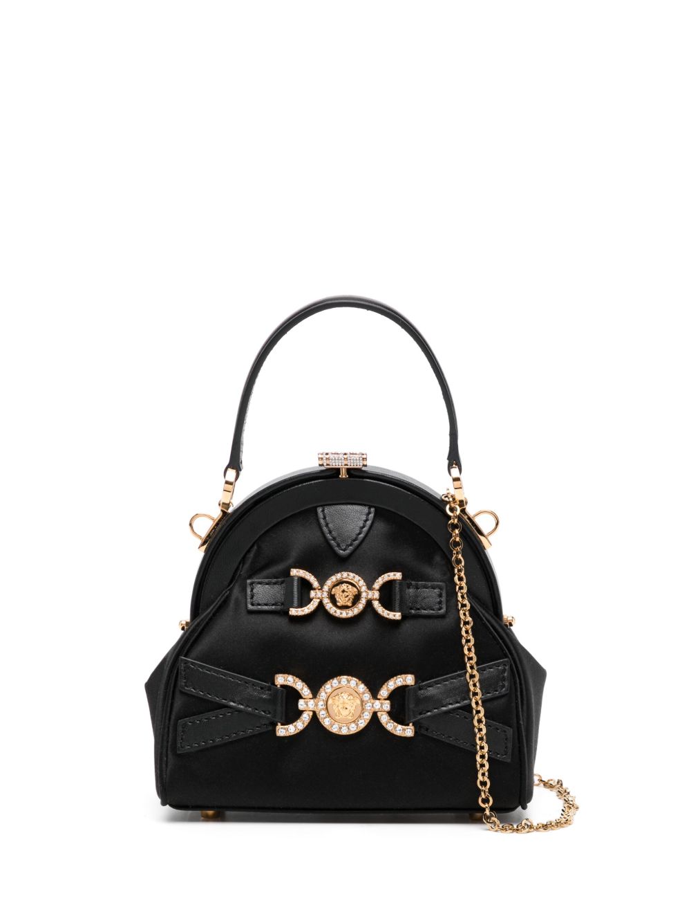 Versace Medusa '95 缎面手提包 - 黑色