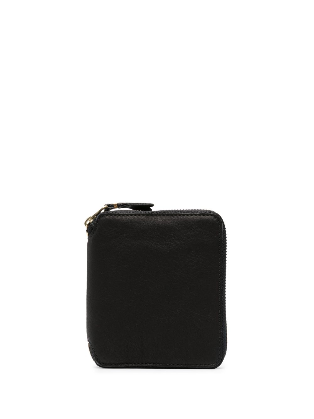 Comme Des Garçons Wallet logo标记皮质钱包 - 黑色