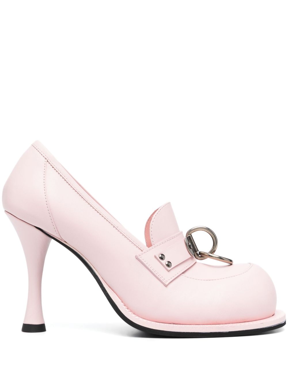 Martine Rose Bulb Toe 皮质高跟鞋 - 粉色