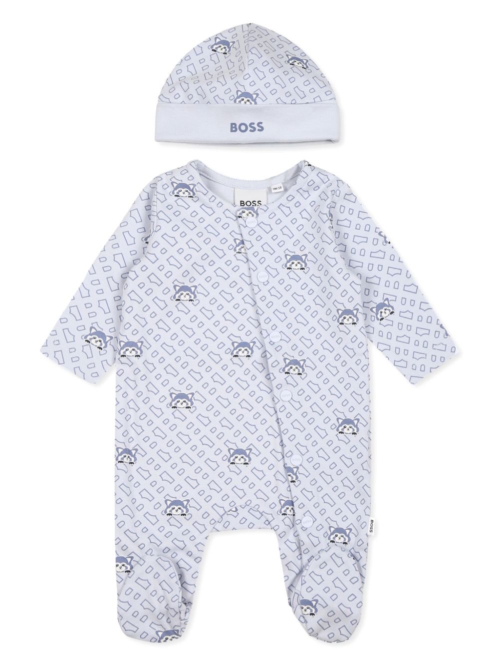 BOSS Kidswear Red Panda 连体衣（两件装） - 蓝色