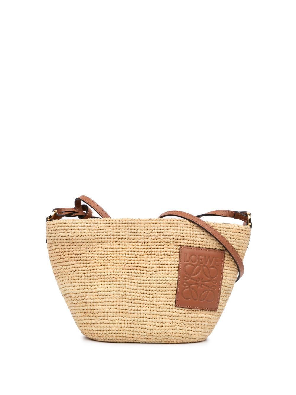 Loewe Pre-Owned Paula's Ibiza Anagram Raffia Pochette 斜挎包（2010-2023年典藏款） - 褐色