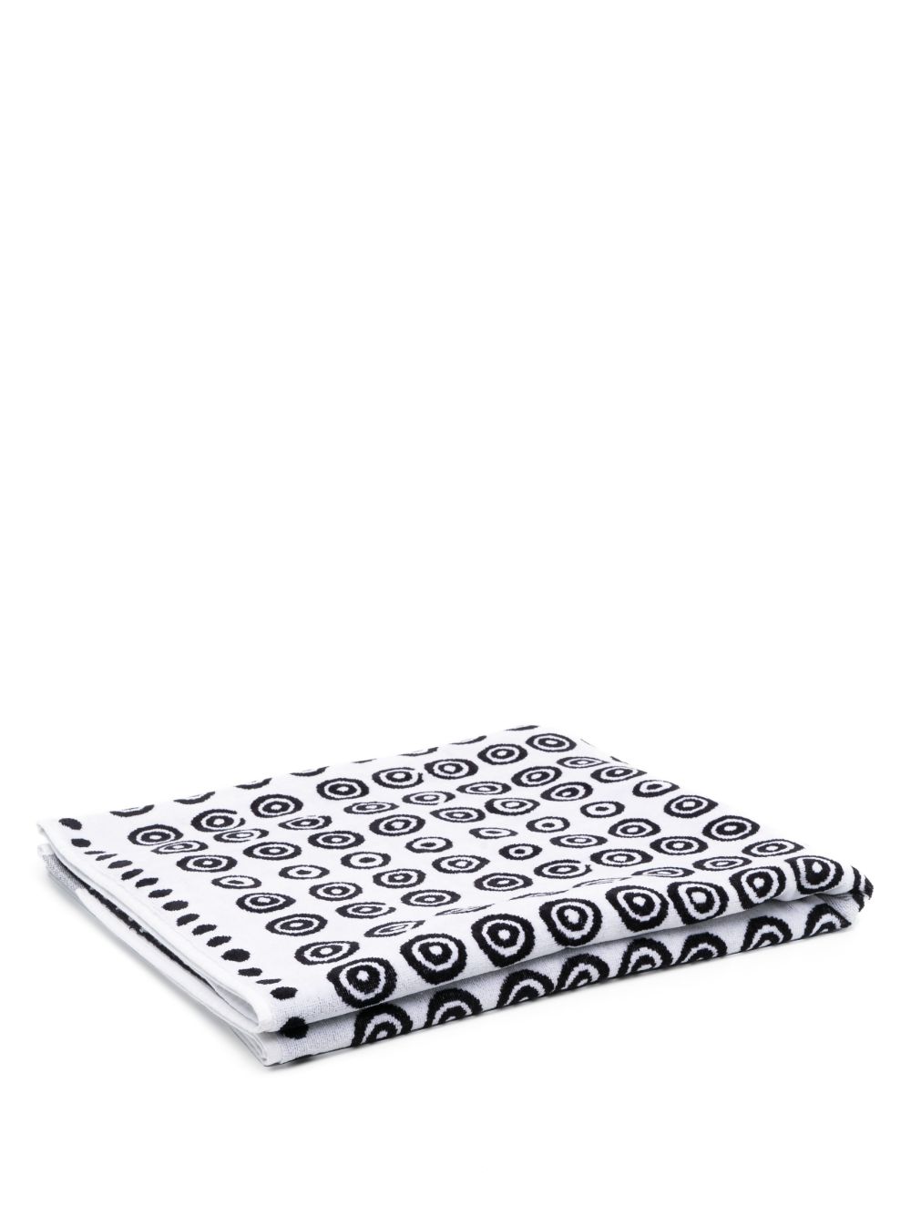 Sundek x 10 CORSO COMO 图案印花沙滩毛巾 - 黑色