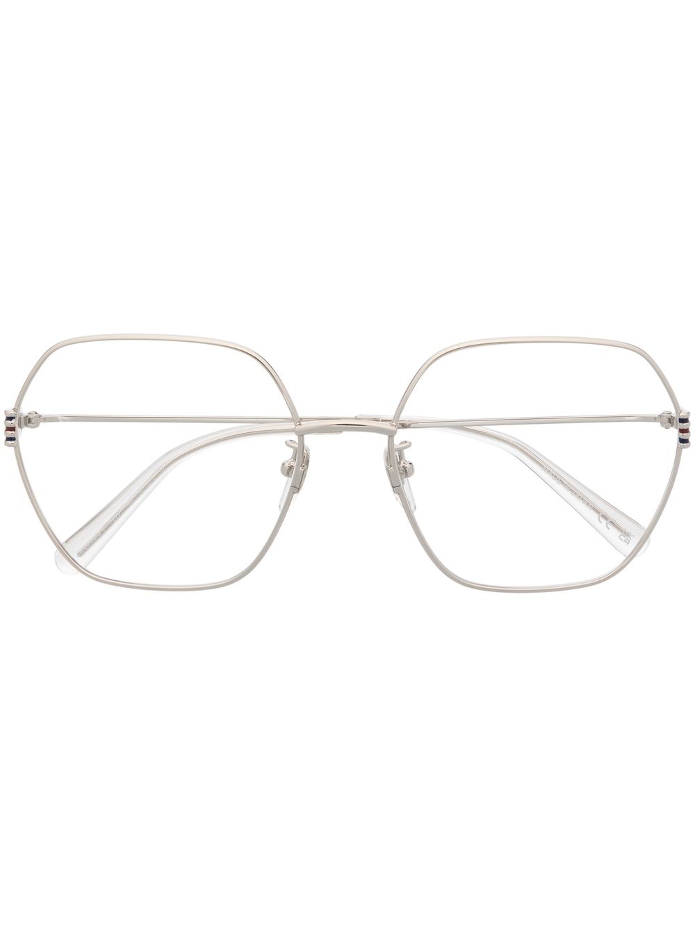 Gucci Eyewear 几何形框眼镜 - 银色