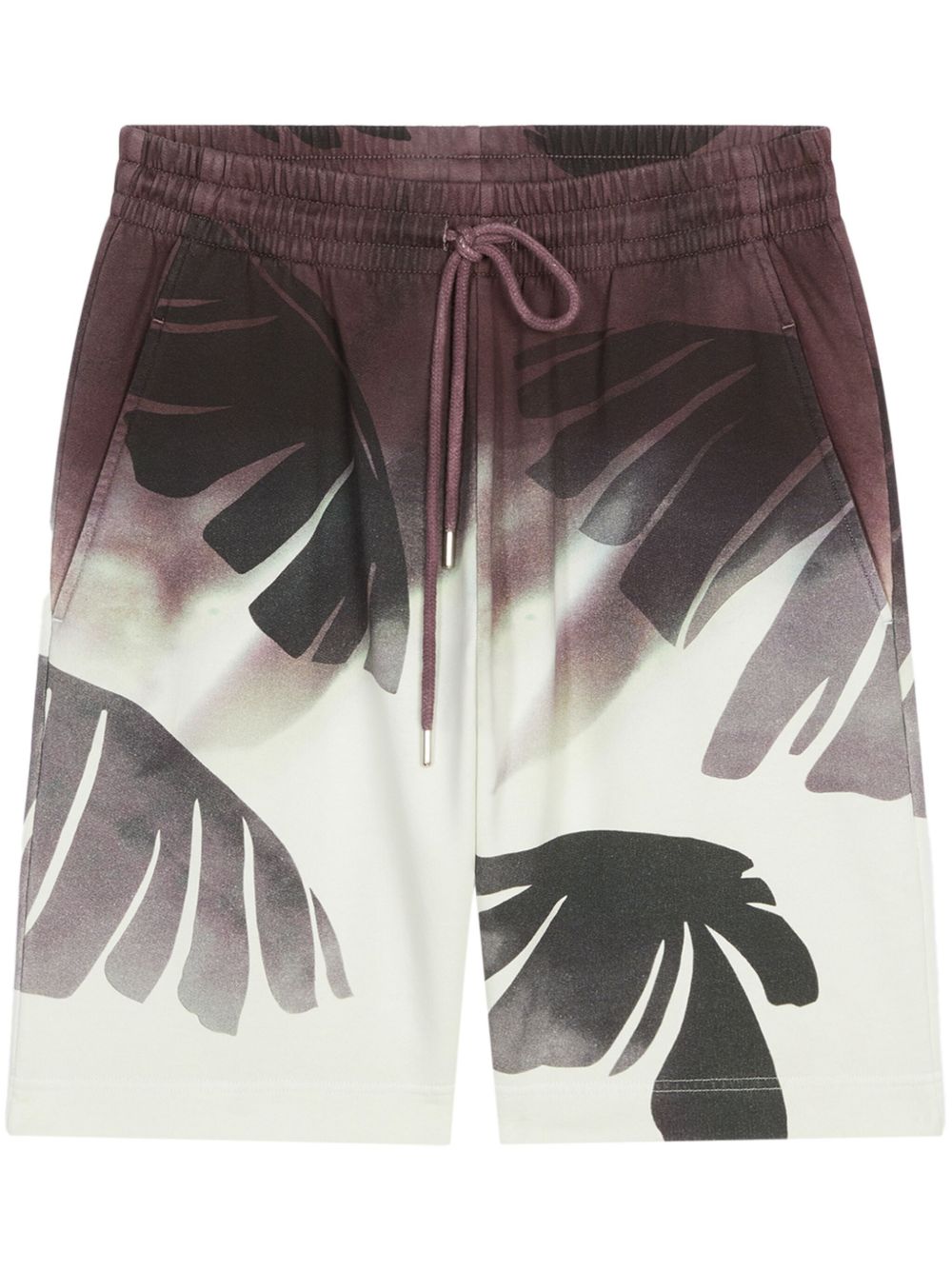 DRIES VAN NOTEN 棕树印花运动短裤 - 中性色