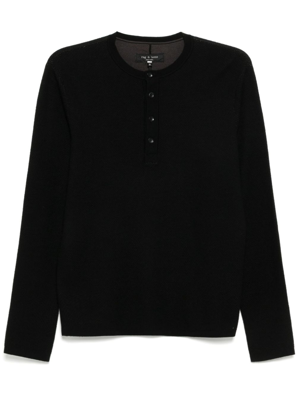 rag & bone Bennet 亨利领衬衫 - 黑色