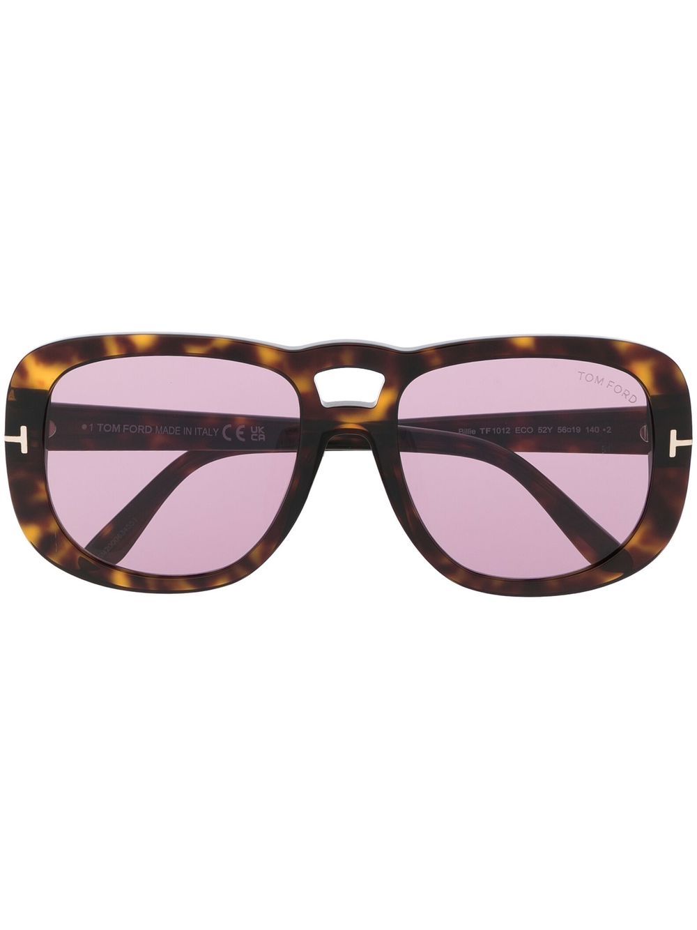 TOM FORD Eyewear 超大镜框太阳眼镜 - 褐色