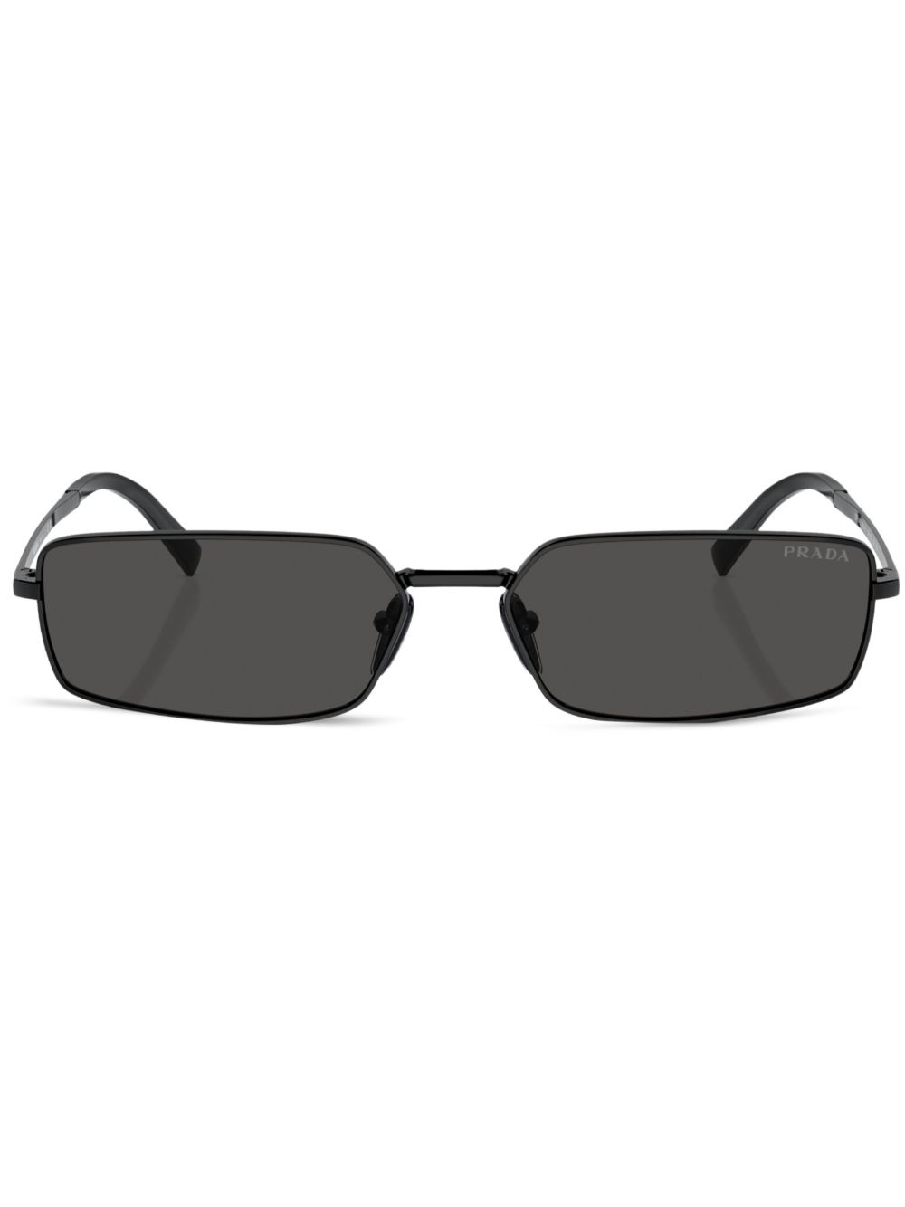 Prada Eyewear Prada PR A60S 长方形框太阳眼镜 - 黑色