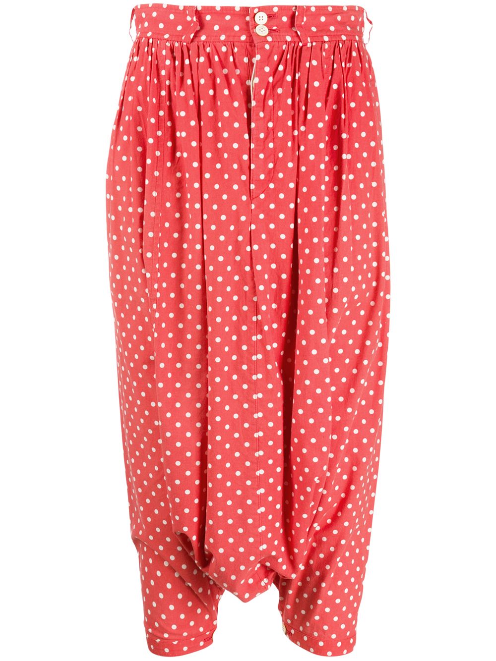 Comme Des Garçons Pre-Owned 波点垮裤 - 红色