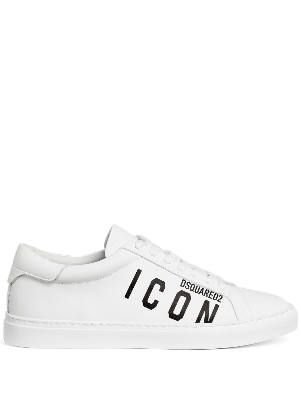DSQUARED2 Icon logo印花低帮运动鞋 - 白色