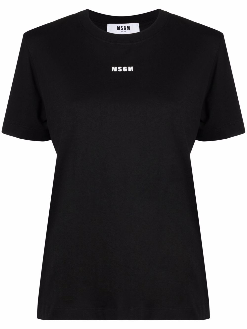 MSGM logo 印花短袖T恤 - 黑色