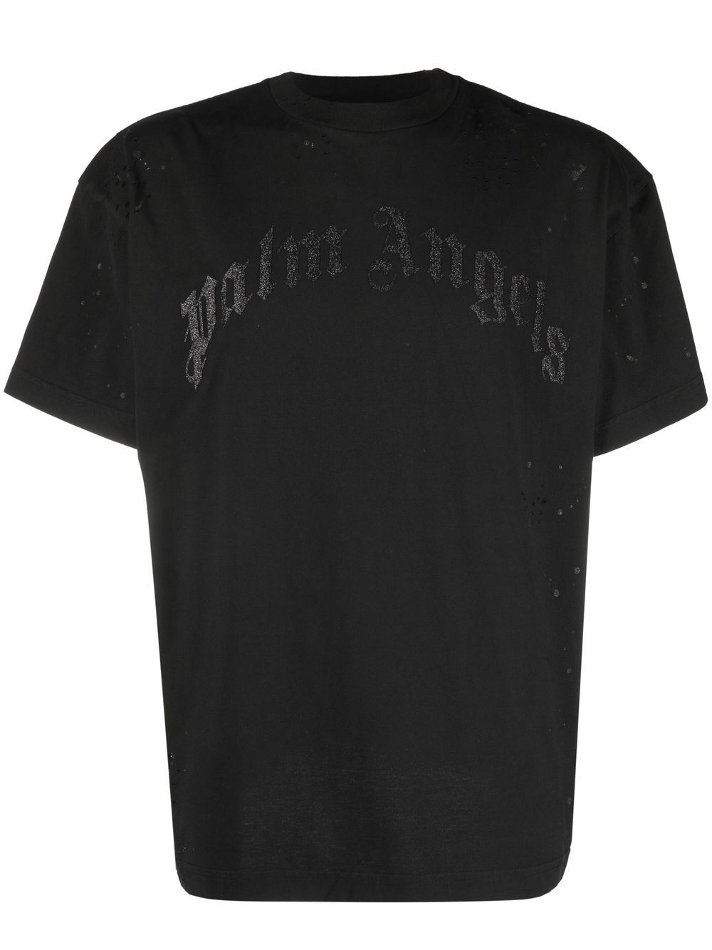 Palm Angels logo印花T恤 - 黑色