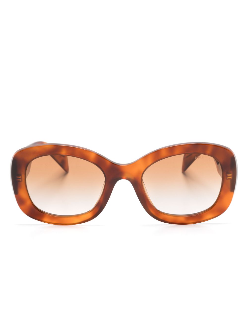 Prada Eyewear PRA13S 超大镜框太阳眼镜 - 褐色