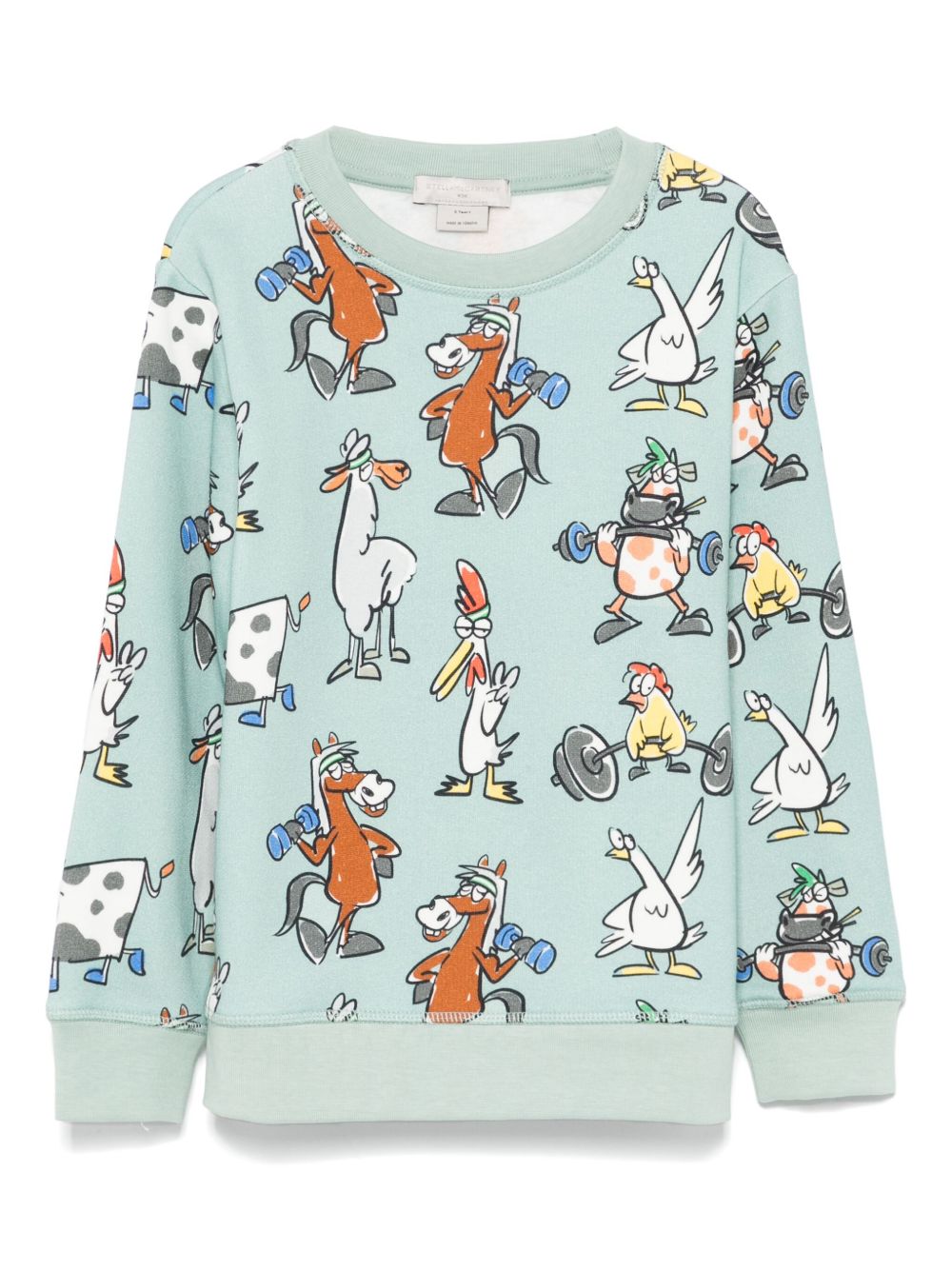 Stella McCartney Kids 动物纹卫衣 - 绿色