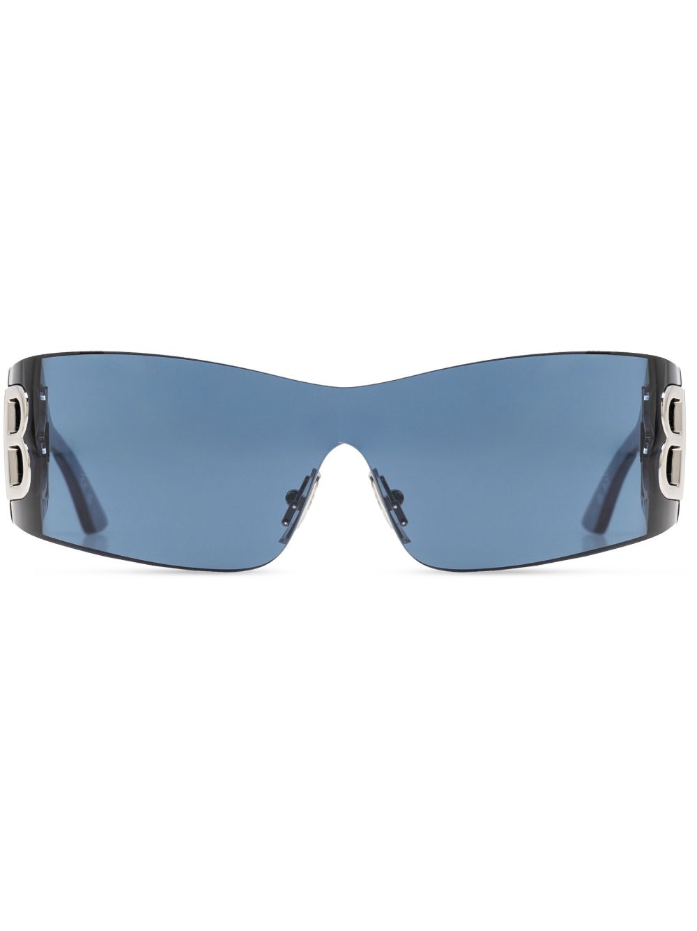 Balenciaga Eyewear 盾形框有色镜片太阳眼镜 - 蓝色