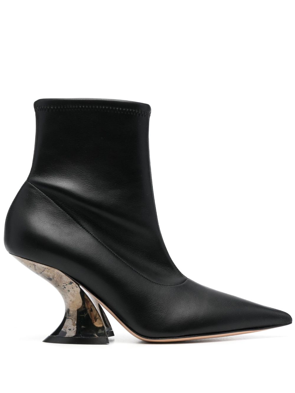 Casadei Elodie 高跟及踝靴 - 黑色