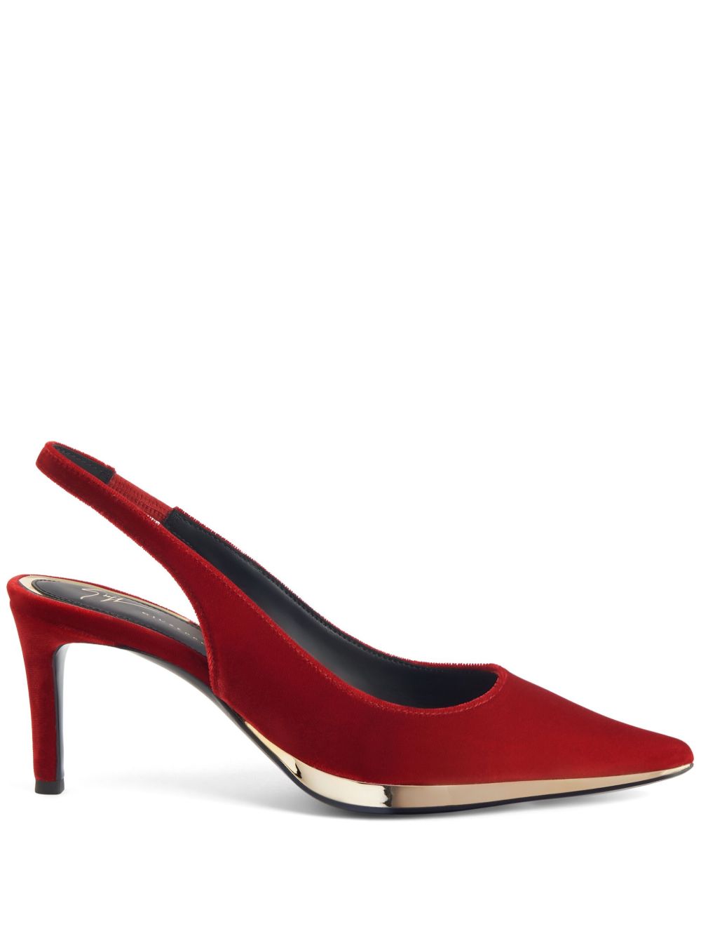 Giuseppe Zanotti Virgyn 丝绒中跟鞋 - 红色